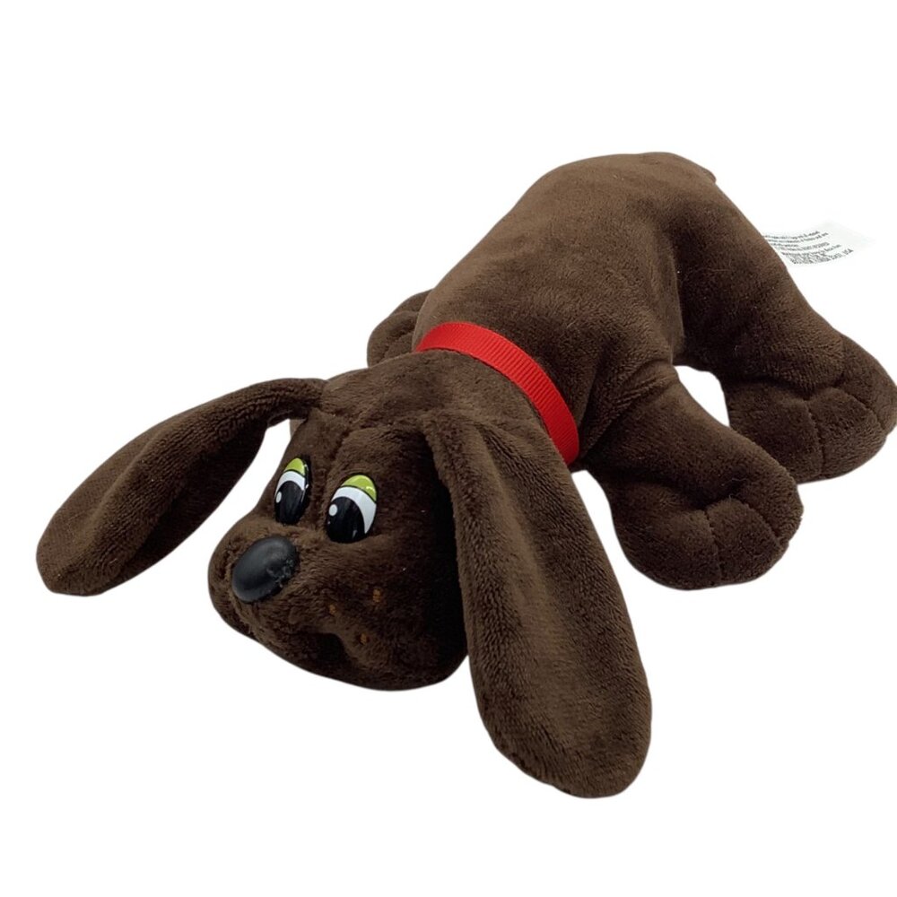 Pound Puppies Brown‎ Plush Dog By Basic Fun With Red Collar 8.5” 2021